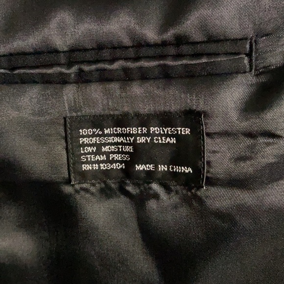 Men’s black Vincenzo suit coat 36L - Picture 5 of 9